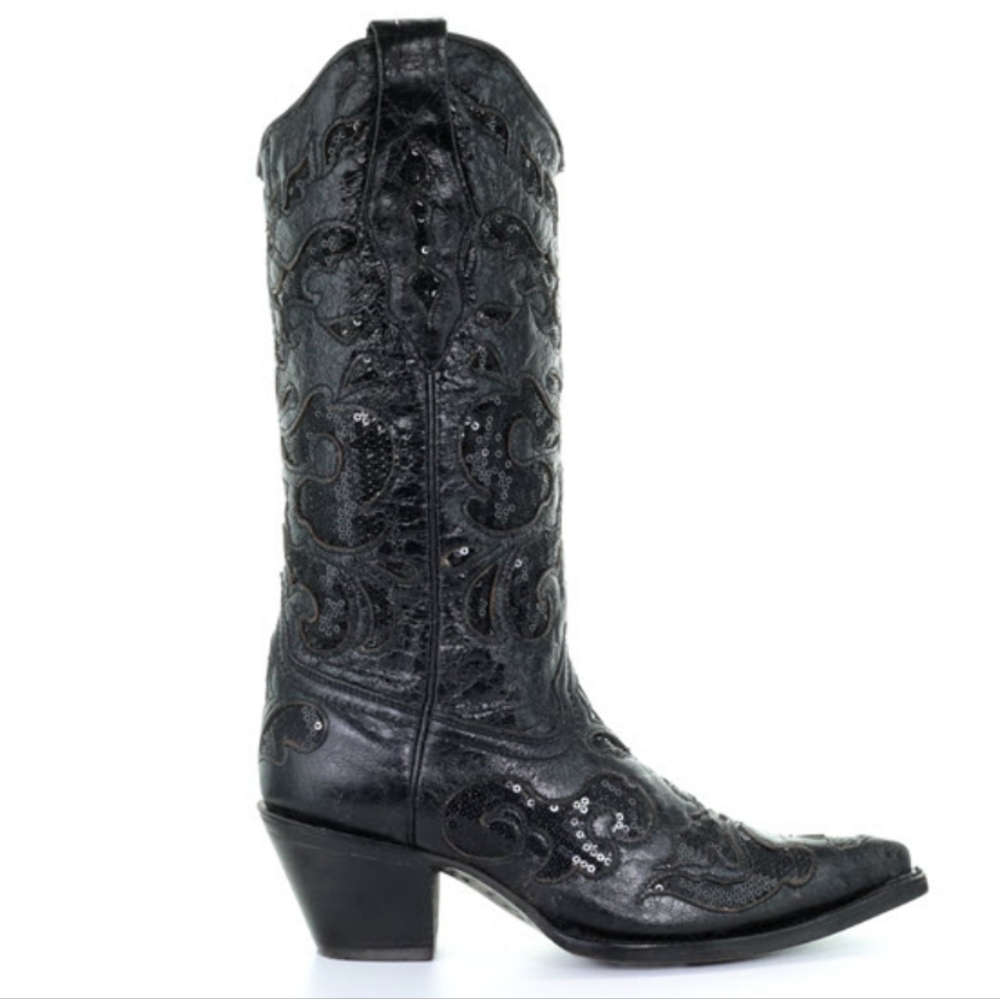 Corral Black Heeled Boots